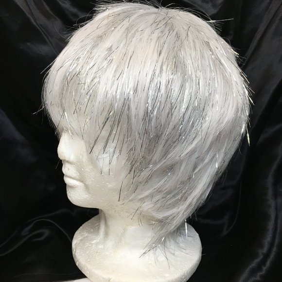Sparkle Glitter White Wig Pixie Fairy Angel  by HMS – NOS NWT - Picture 8 of 11